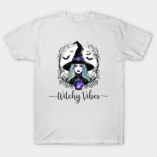 Witchy vibes brew halloween potion T-Shirt